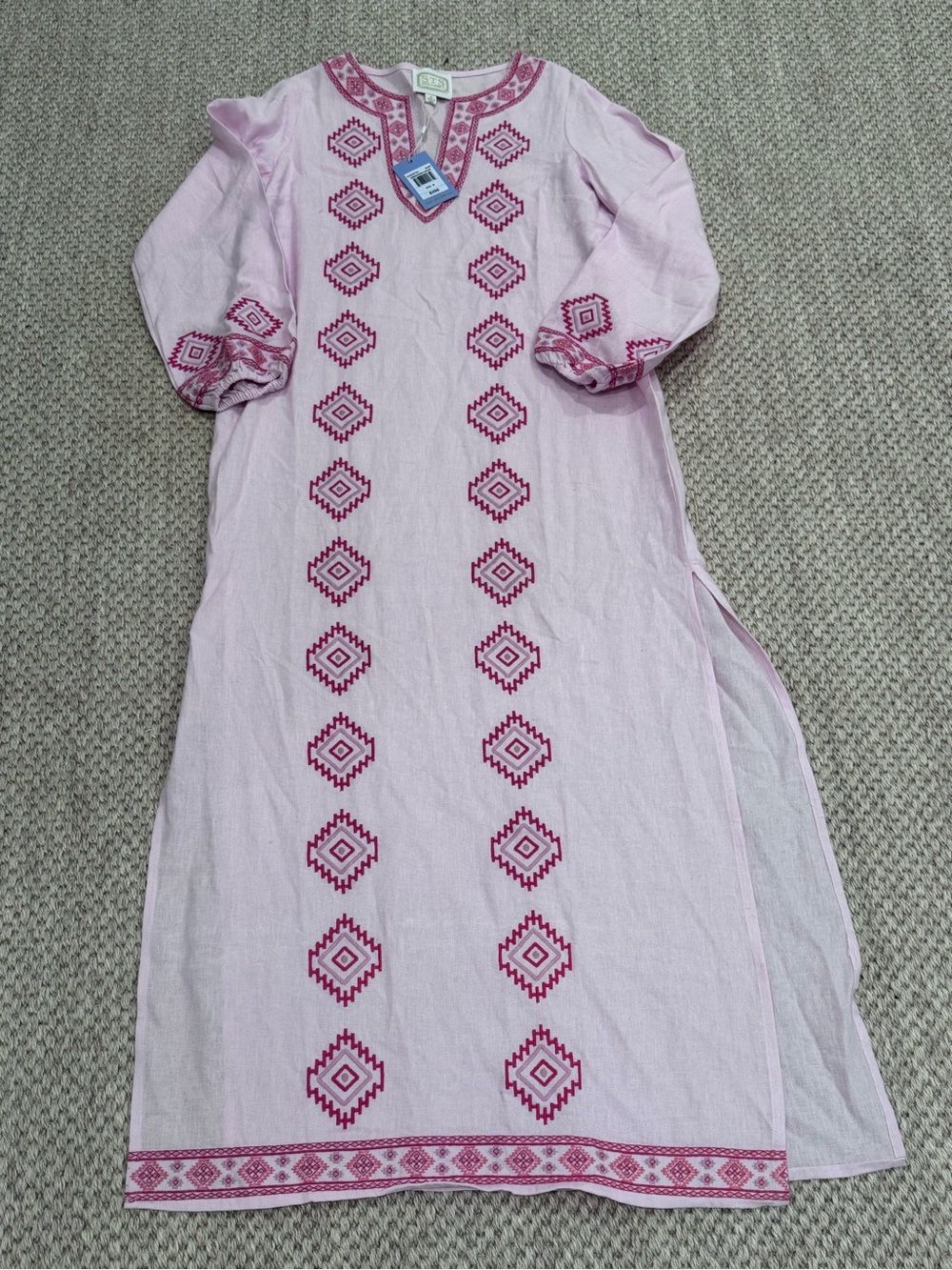 NWT Sail to Savle Pink Embroidered Tunic Dress